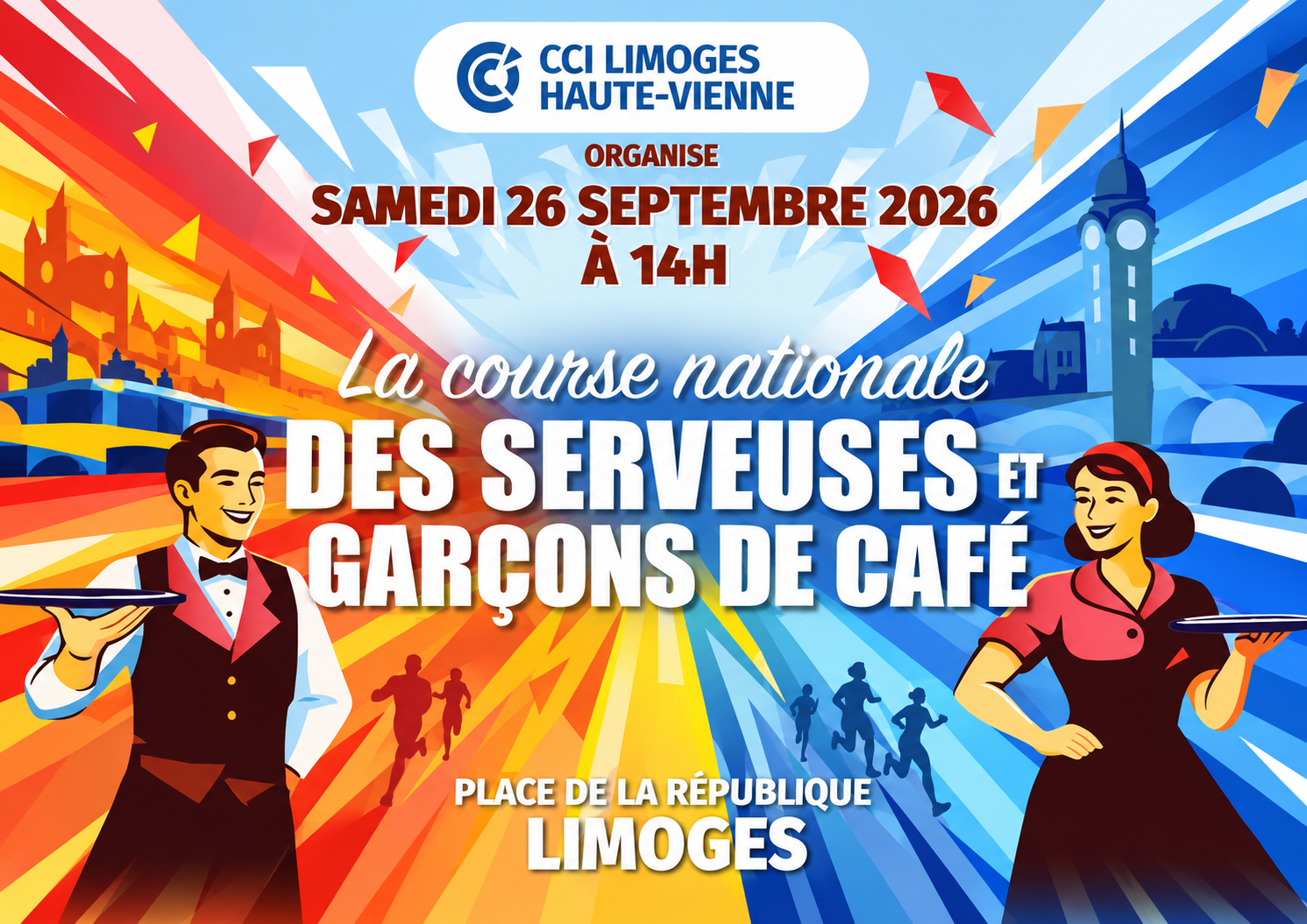 COURSE DES SERVEUSES ET GARCONS DE CAFE